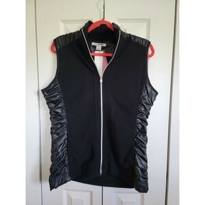 Cutter & Buck Women's‎ Black Vest SIZE L Nylon Fleece NWT